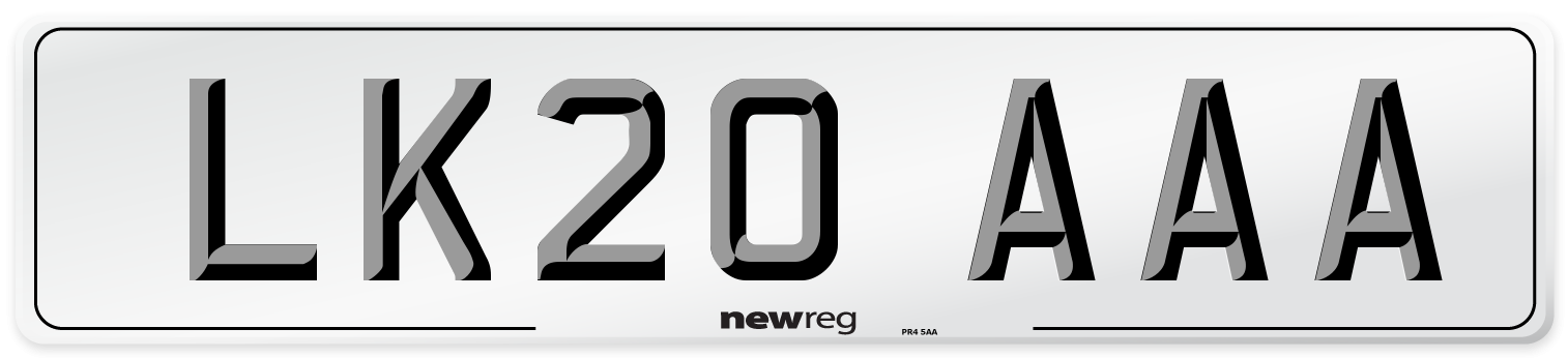 LK20 AAA Number Plate from New Reg